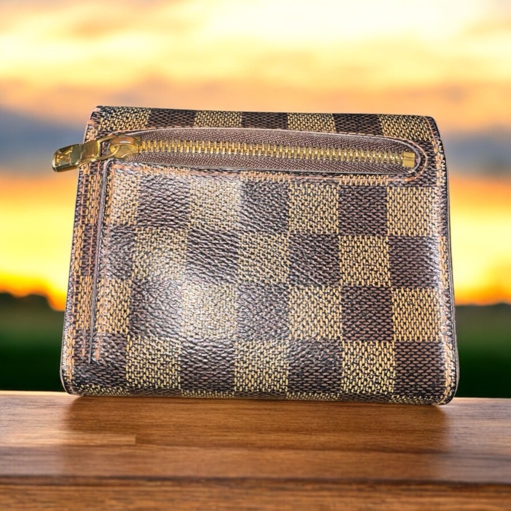 LOUIS VUITTON Brown Tri-Fold Wallet Portefeuille Koala Damier Wallet EUC - Picture 2 of 12